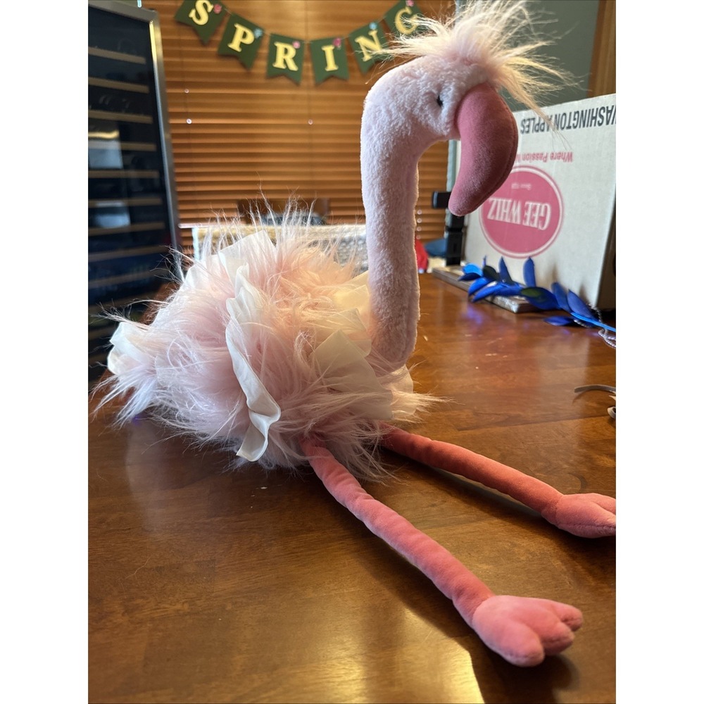 Jellycat Little Flo Flamingo Plush Pink Bird Soft Toy w/ Tags FL4M Retired